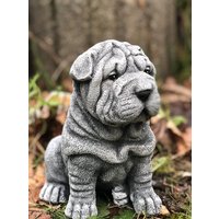 steinfigur Hund Shar-Pei von StoneandstyleDE