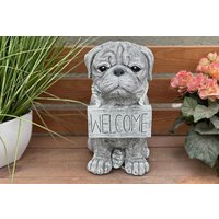stoneandstyle Mops Welcome Bulldogge Frostfest, Massiv Ca 7, 8 Kg von StoneandstyleDE