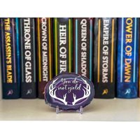 You Don't Give - Throne Of Glass Inspirierte Dekor Motivationszitat Lila Achat Mit Buchstaben Bücherregal Fantasy-Buch Zitat Tog von StoneboundScript