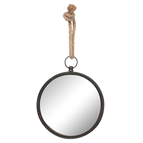 Stonebriar Round Metal Wall Mirror with Rope Hanging Loop, 10" Stonebriar Round Metal Wall Mirror with Rope Hanging Loop, 10" von Stonebriar