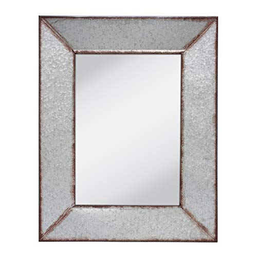 Stonebriar Rustic 28" x 22" Rectangle Galvanized Metal Frame Hanging Wall Mirror Stonebriar Rustic 28" x 22" Rectangle Galvanized Metal Frame Hanging Wall Mirror von Stonebriar
