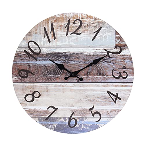 Stonebriar Vintage Farmhouse Round Battery Operated Hanging Wall Clock, 14" von Stonebriar