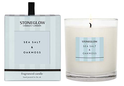 Stoneglow Kerze aus Glas mit Meersalz und Eichenmoos von Stoneglow