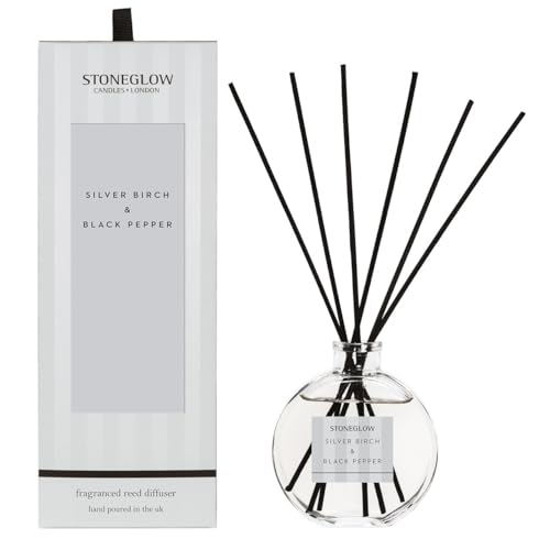 Stoneglow Modern Classics Schilfrohr-Diffuser Verschiedene Düfte - Silver Birch & Black Pepper von Stoneglow