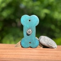 Türklingel - Großer Hundeknochen Satin Schwarz von Stoneleafdoorbell