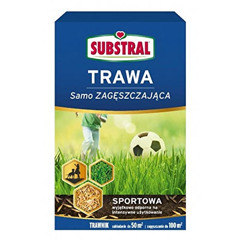 SUBSTRAL Selbstverdichtendes Sport Gras Rasensamen Dürreresistenter 1kg von Stones Garden