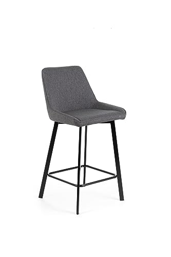 STONES HOME FURNITURE Fox Hocker aus Stoff, Dunkelgrau, 2er-Set von Stones