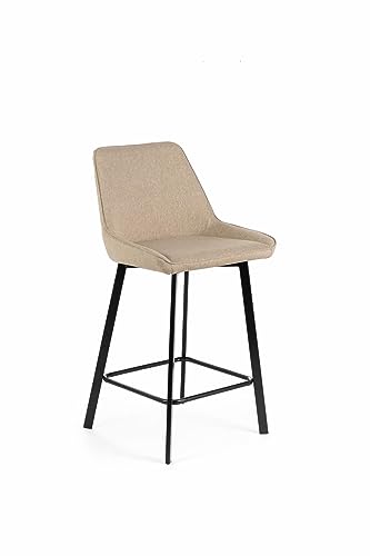 STONES HOME FURNITURE Fox - Hocker aus Stoff Beige - 2er Set von Stones