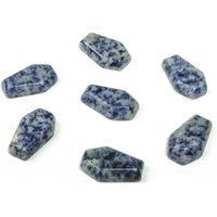Blauer Punkt Jaspis Sarg Kristall - Cabochon Kristallschnitzerei 3cm Co1004 von StonesOfHansel