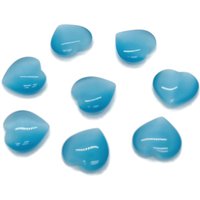Blaues Katzenauge Herz Edelstein Flach - Kristall Heilsteine Carving Heart Natursteine 20x20x6 He1085 von StonesOfHansel