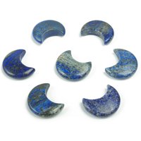 Lapislazuli Edelstein Mond - Kristall Geschnitzter Heilstein Halbmond 3×1, 6cm Mo1056 von StonesOfHansel