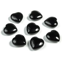 Obsidian Herz Edelstein - Schwarzer Lose Heilstein 2, 5cm He1112 von StonesOfHansel