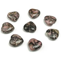 Rhodonit Herz Edelstein - Kristall Heilsteine Schnitzherz Natursteine 2, 5cm He1125 von StonesOfHansel