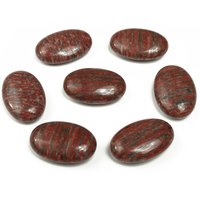 Roter Sesam Jaspis Palmstein - Lose Edelsteine Natürlicher Edelstein Wohnkultur 45x35mm Pa1023 von StonesOfHansel