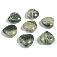 Silber Blatt Jaspis Herz Edelstein - Heilstein Yoga Meditation Kristalle He1164 von StonesOfHansel