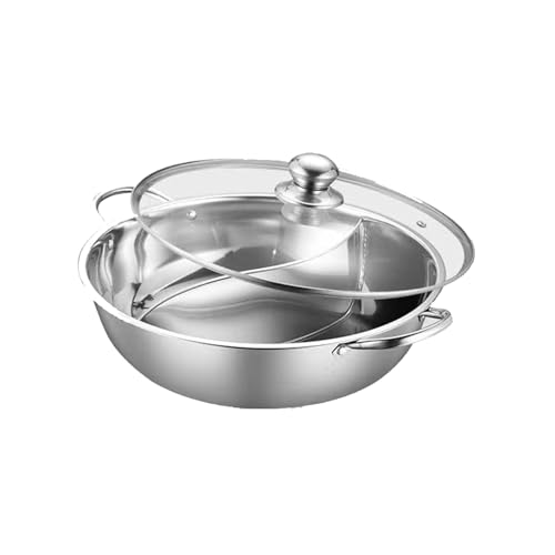 Stonivislyt 30cm Edelstahl Hot Pot Topf Kochtopf mit 2 Kammern Feuertopf Shabu Shabu Deckel Kochen Suppentopf für Induktionsherd, Gasherd, Elektrokeramikherd,hotpot topf,hot pot topf,hot pot Stonivislyt 30cm Edelstahl Hot Pot Topf Kochtopf mit 2 Kammern Feuertopf Shabu Shabu Deckel Kochen Suppentopf für Induktionsherd, Gasherd, Elektrokeramikherd,hotpot topf,hot pot topf,hot pot von Stonivislyt