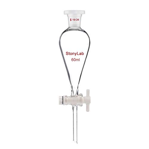 stonylab Scheidetrichter Glas, Borosilikatglas 60 ml Scheidetrichter Heavy Wall Conical Separatory Funnel Trichter mit Glas Absperrhahn 19/26 Gelenk und PTFE-Absperrhahn, 60 ml stonylab Scheidetrichter Glas, Borosilikatglas 60 ml Scheidetrichter Heavy Wall Conical Separatory Funnel Trichter mit Glas Absperrhahn 19/26 Gelenk und PTFE-Absperrhahn, 60 ml von stonylab