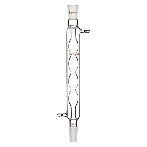 StonyLab Allihn Destillation, Borosilikatglas Allihn Condenser Kühler mit 24/40 Joint 200mm Jack Length Lab Glass Allihnkühler Condensor StonyLab Allihn Destillation, Borosilikatglas Allihn Condenser Kühler mit 24/40 Joint 200mm Jack Length Lab Glass Allihnkühler Condensor von stonylab