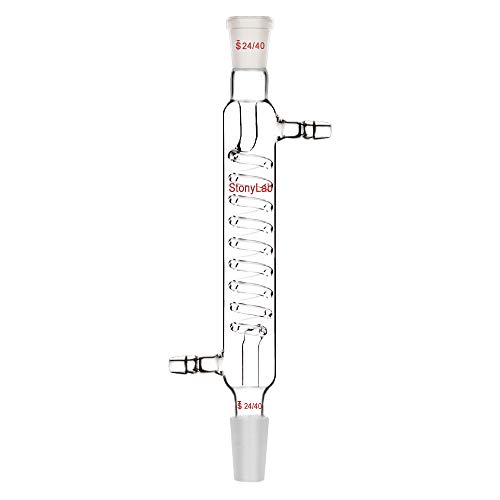 StonyLab Graham Kondensator, Borosilikatglas Graham Condenser Destillation Spalte mit 24/40 Joint 200mm Jacket Lab Condensor StonyLab Graham Kondensator, Borosilikatglas Graham Condenser Destillation Spalte mit 24/40 Joint 200mm Jacket Lab Condensor von stonylab
