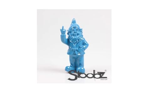 Stoobz Gartenzwerg aus Kunstharz mit Mittelfinger, 7 x 8 x 20 cm von Stoobz