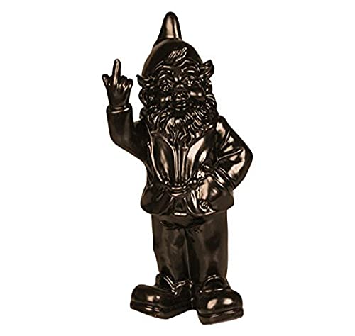 Stoobz PP 005zw 15 x 12 x 32 cm Cheeky Garden Gnome Figur für Haus und Garten – Schwarz von Stoobz