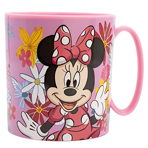 390 ML BPA FREIER PLASTIKBECHER MIKROWELLENGEEIGNET | MINNIE MOUSE MOUSE SPRING LOOK von Stor