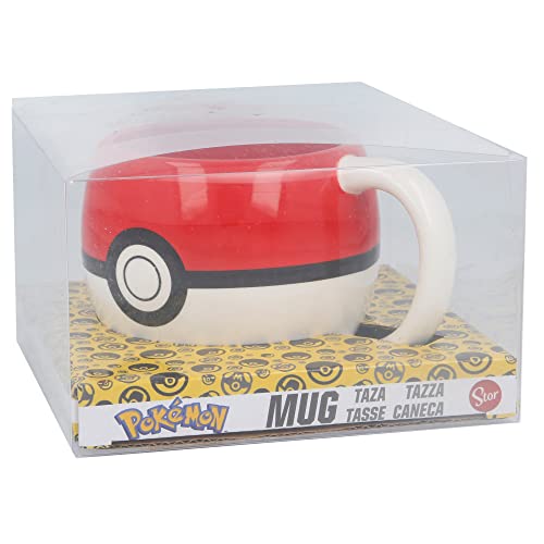 Stor 490 Ml 3D geformte Keramik Tasse - Pokemon Pokeball In Geschenkbox von Stor