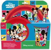 5-TEILIGES KINDERGESCHIRRSET. TELLER, SCHÜSSEL, 260ML GLAS UND BESTECK. BPA-FREI | MICKEY MOUSE BETTER TOGETHER von Stor