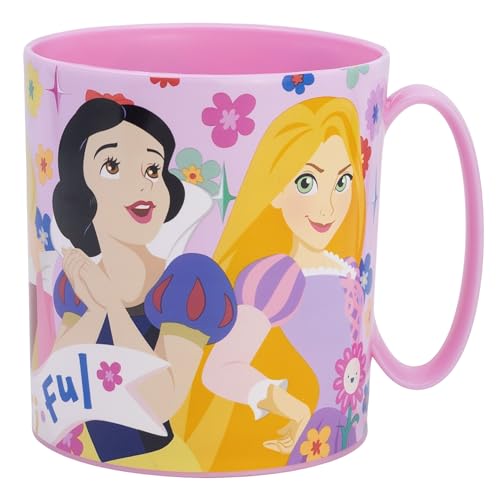 Disney-Prinzessinnen wiederverwendbarer Becher aus Kunststoff, mikrowellengeeignet, 390 ml von Stor
