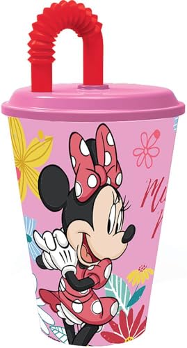Disney Trinkbecher für Mädchen, Kunststoff, Minnie, 360 ml, mit Strohhalm und 3D-Figur Disney Trinkbecher für Mädchen, Kunststoff, Minnie, 360 ml, mit Strohhalm und 3D-Figur von Stor