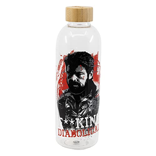 Stor The Boys wiederverwendbare Wasserflasche aus Borosilikatglas, 1030 ml, mit luftdichtem Deckel Stor The Boys wiederverwendbare Wasserflasche aus Borosilikatglas, 1030 ml, mit luftdichtem Deckel von Stor