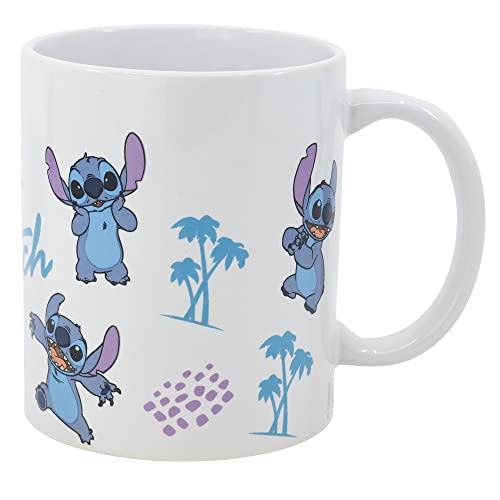 KERAMIKTASSE 325 ML | STITCH LEAVES PATTERN von Stor