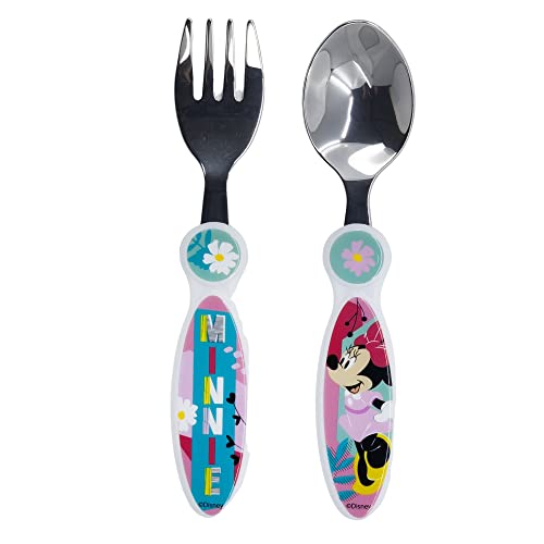 KINDERBESTECK AUS METALL. 2 STÜCK | MINNIE MOUSE MOUSE BEING MORE MINNIE MOUSE, Silber KINDERBESTECK AUS METALL. 2 STÜCK | MINNIE MOUSE MOUSE BEING MORE MINNIE MOUSE, Silber von Stor