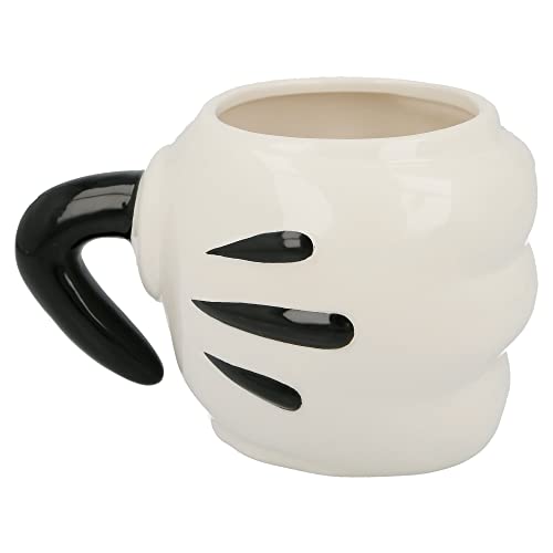 Stor 44602 Keramiktasse mit 3D-Griff von Mickey Mouse frühstückstassen, Keramik, Schwarz von Stor