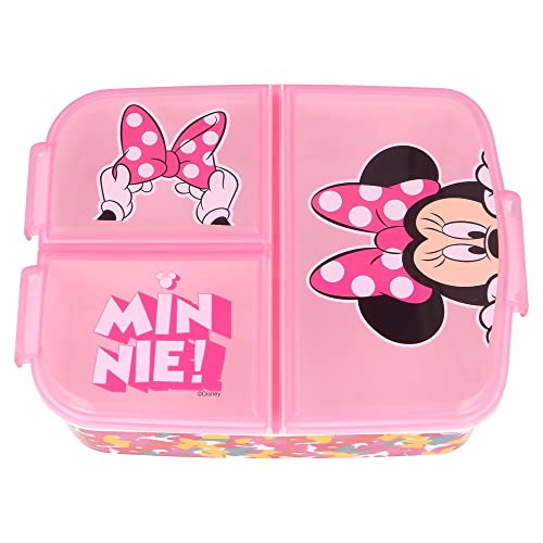 Minnie Mouse| Kinder Sandwich Box mit 3 Fächern - Kinder Lunch Box für die Schule von Stor