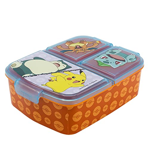 Stor BROTDOSE MIT MEHREREN FÄCHERN | POKEMON, Bunt von Stor