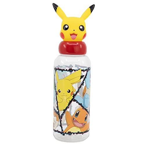 Pokemon | Kinder Plastikflasche zum Nachfüllen - Kinderdesign mit 3D-Figur und 560 ML Fassungsvermögen - BPA-frei Pokemon | Kinder Plastikflasche zum Nachfüllen - Kinderdesign mit 3D-Figur und 560 ML Fassungsvermögen - BPA-frei von Stor