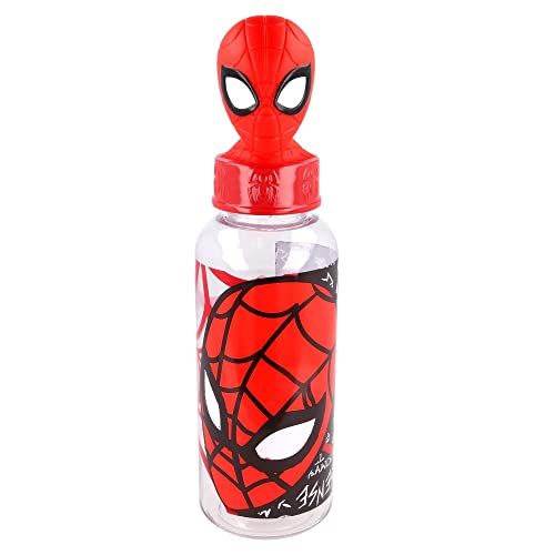 STOR Original Marvel Spiderman 560 ml 3D-Plastikflasche für Kinder mit verziertem Deckel und Einer 3D-Figur der bekanntesten Charaktere. STOR Original Marvel Spiderman 560 ml 3D-Plastikflasche für Kinder mit verziertem Deckel und Einer 3D-Figur der bekanntesten Charaktere. von Stor