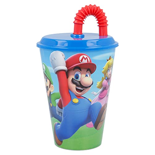 Stor EASY CANE TUMBLER 430 ML. SUPER MARIO, 1 Stück (1er Pack) von Stor