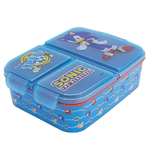 Sonic | Kinder 3-Fach-Sandwich-Box - Snack-Halter - dekorierte Lunch-Box von Stor