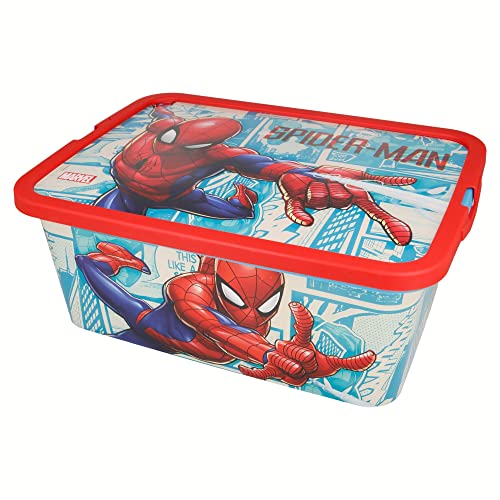 Stor Spiderman Comic Buch 13 Liter Click Close Aufbewahrungsbox von Stor