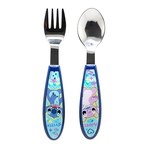 Set mit 2 metallischen Bestecken (Schale und Gabel) STITCH DRAWING von Stor