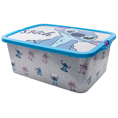 Stitch and Angel Aufbewahrungsbox mit Klickverschluss 13 Liter von Stor