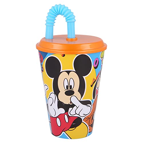 Stor Becher Latte Easy 430 ml Mickey COOL Summer, Kunststoff, bunt, 1 Unidad (Paquete de 1) von Stor