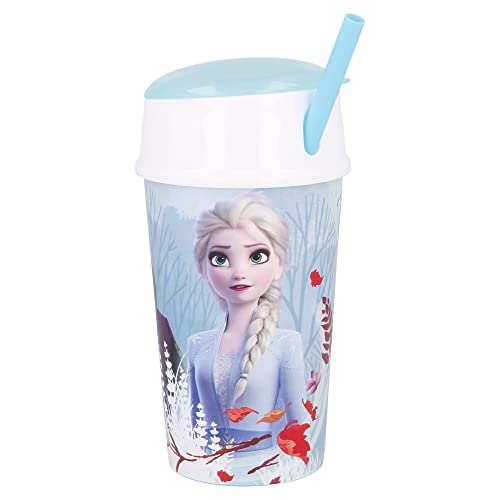 Stor Becher Snack 400 ml Frozen II Blue Forest, Kunststoff, bunt, 8.4 cm von Stor