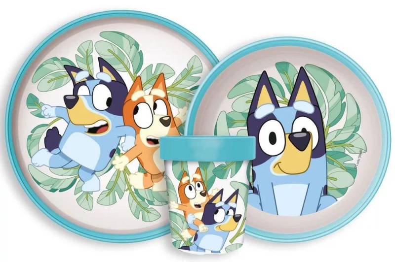 Stor Besteck-Set Bluey Leaves Geschirr Set Frühstück Kleinkind Kindergarten Rutschfest Stor Besteck-Set Bluey Leaves Geschirr Set Frühstück Kleinkind Kindergarten Rutschfest von Stor