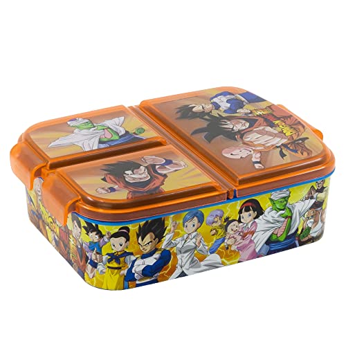Stor Dragon Ball | Brotdose mit 3 Fächern für Kinder - Kinder-Lunchbox - Snackbox - Dekorierte Lunchbox, Estándar von Stor
