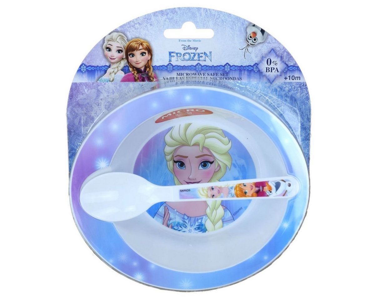 Stor Geschirr-Set Schüssel mit Löffel Mikrowellengeschirr 2tlg. Eiskönigin Anna & Elsa von Stor