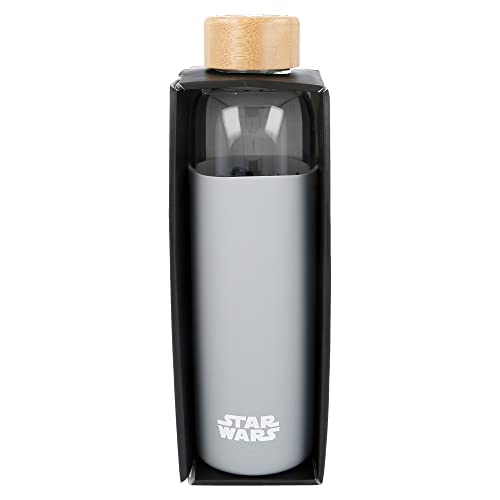 Stor Glasflasche mit Silikonhülle 585 ml. Star Wars, Kristall, bunt, Mediano von Stor