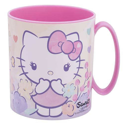 Hello Kitty wiederverwendbarer Kinderbecher aus Kunststoff, mikrowellengeeignet, 390 ml von Stor